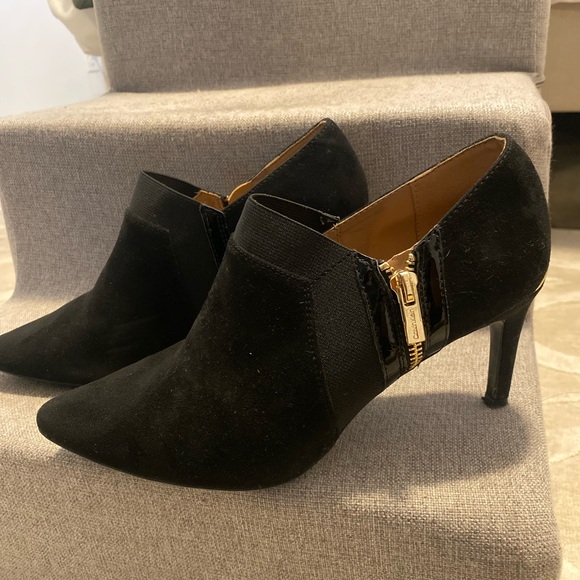 Calvin Klein Suede Low Heel Bootie - Picture 2 of 10